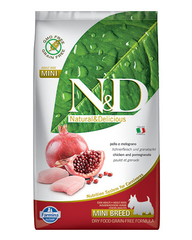 Farmina N&D Prime Chicken & Pomegranate Mini Adult Dry Dog Food 5.5lb (Special Order)