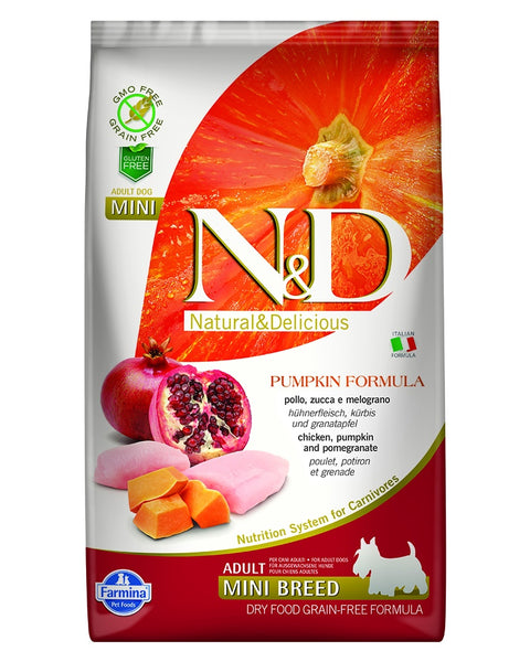 Farmina N&D Pumpkin Chicken & Pomegranate Adult Mini Dry Dog Food 15lb
