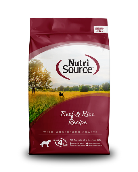 NutriSource Beef & Rice Dry Dog Food 15lb