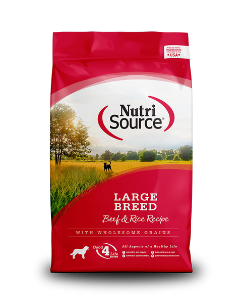 NutriSource Large Breed Beef & Rice Dry Dog Food 26lb