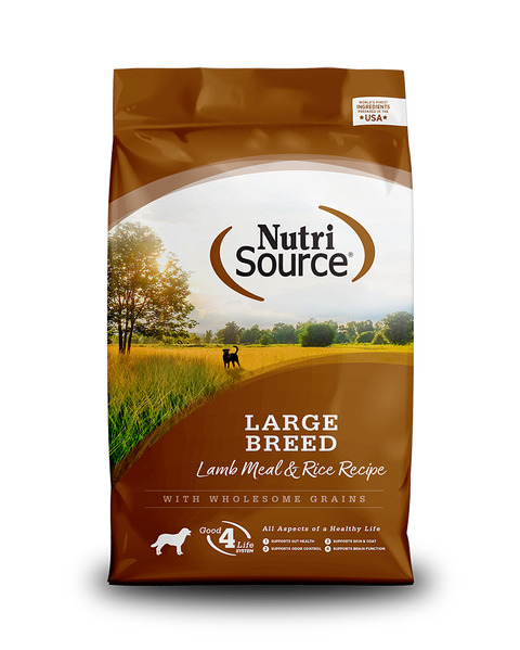NutriSource Large Breed Lamb & Rice Dry Dog Food 26lb