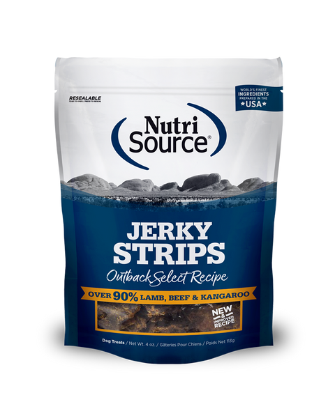 NutriSource Jerky Strips - Outback Select Dog Treats 4oz