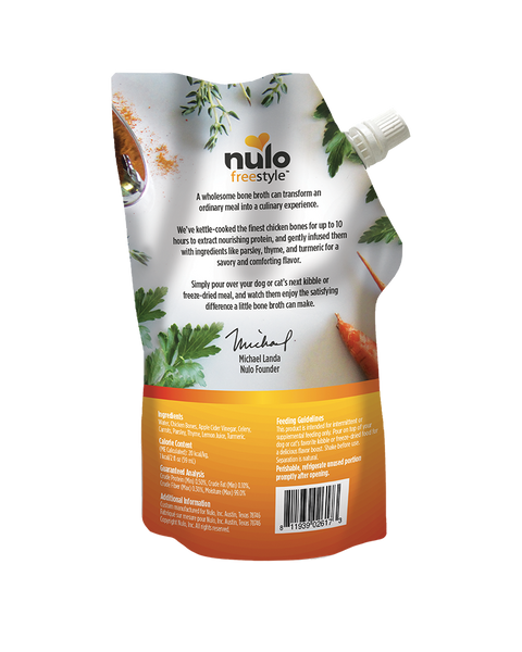 Nulo Freestyle Home-Style Chicken Bone Broth for Dogs & Cats 20oz