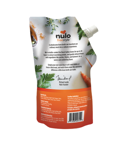 Nulo Freestyle Classic Turkey Bone Broth for Dogs & Cats 20oz