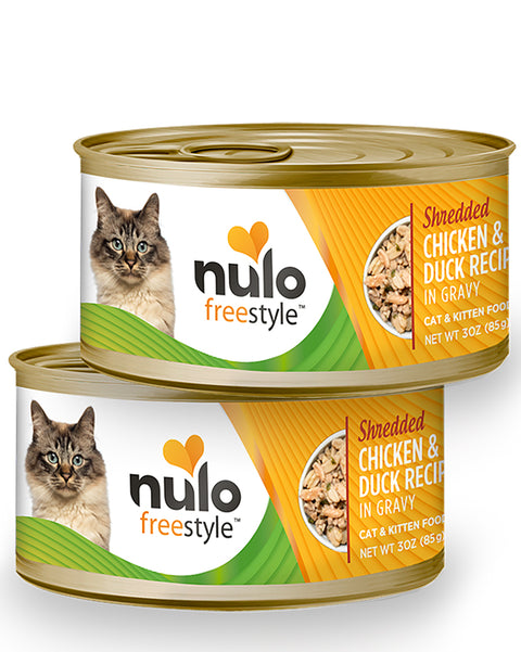 Nulo Freestyle Chicken & Duck Shredded Wet Cat Food 3oz