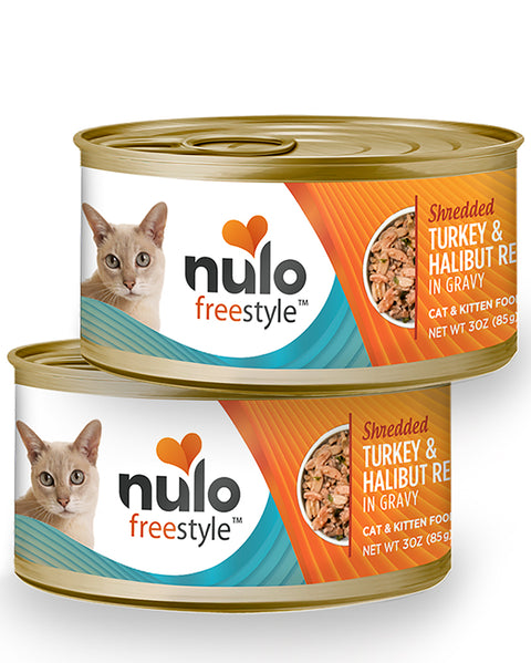 Nulo Freestyle Shredded Turkey & Halibut Wet Cat Food 3oz