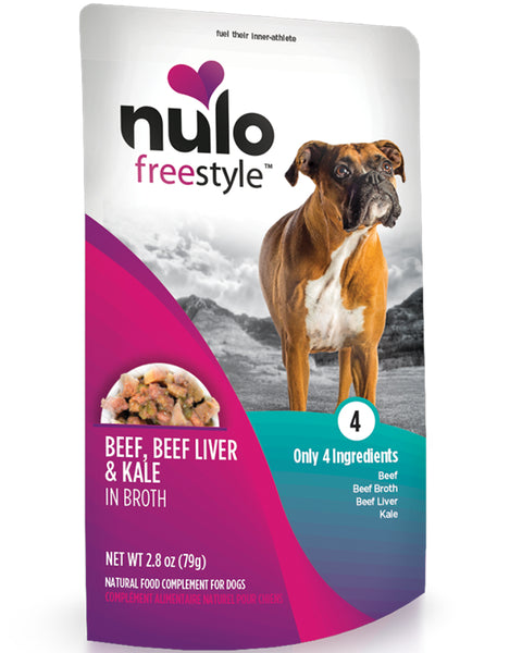 Nulo Freestyle Beef, Beef Liver & Kale Shredded Dog Pouch 2.8oz