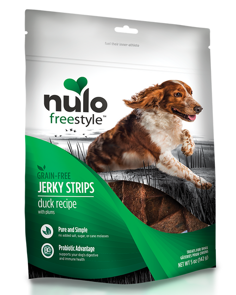 Nulo Freestyle Duck & Plum Jerky Dog Treats 5oz