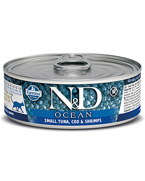 Farmina N&D Ocean Tuna, Cod & Shrimp Wet Cat Food 2.8oz