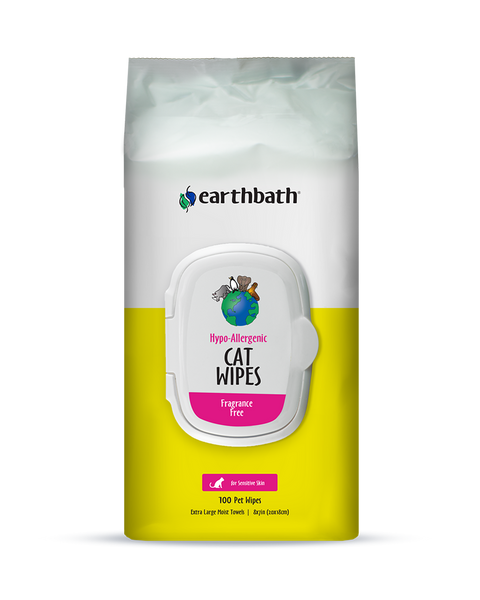 EarthBath Hypoallergenic Grooming Wipes for Cats 100-Count