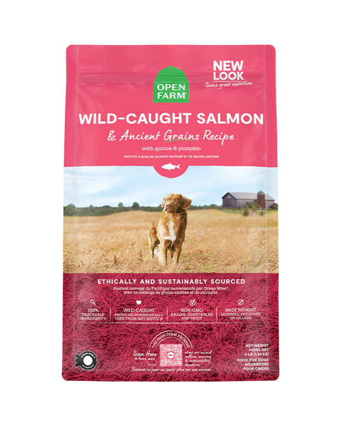 Open Farm Wild-Caught Salmon & Ancient Grains Dry Dog Food 22lb