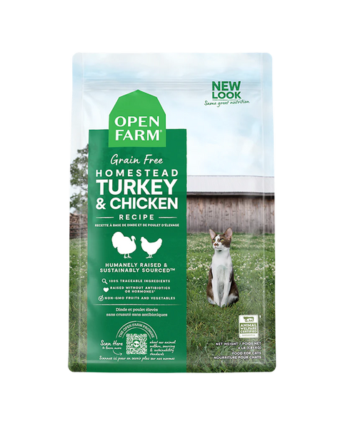 Open Farm Homestead Turkey & Chicken Dry Cat Food 8lb