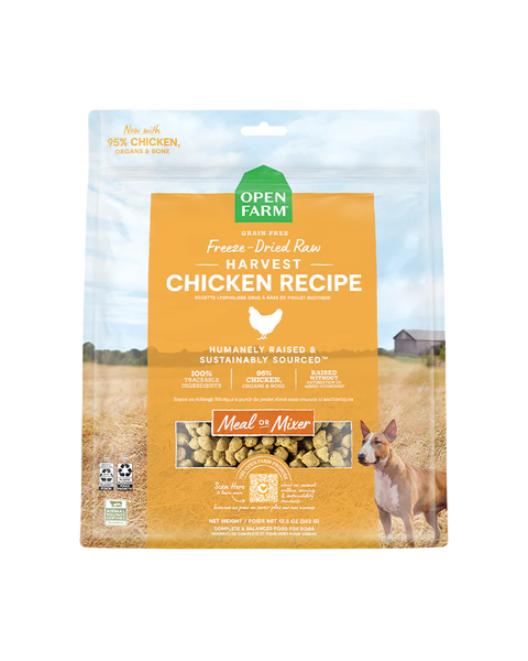 Open Farm Freeze-Dried Raw Harvest Chicken Dog Food 13.5oz