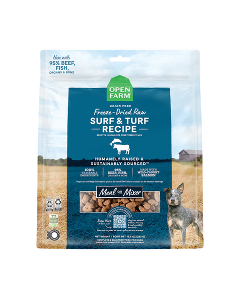 Open Farm Freeze-Dried Raw Surf & Turf Dog Food 13.5oz