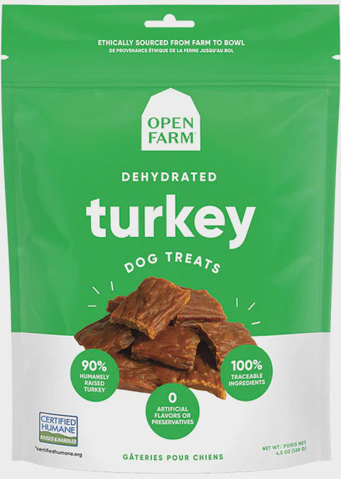 Open Farm Turkey Dehydrated Dog Treats 4.5oz