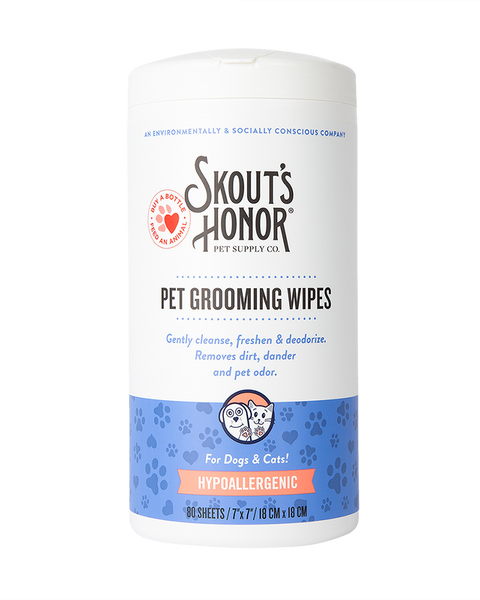 Skout's Honor Pet Grooming Wipes for Dogs & Cats 80ct