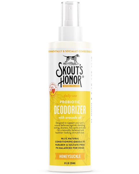Skout’s Honor Probiotic Deodorizer for Dogs & Cats - Honeysuckle 8oz