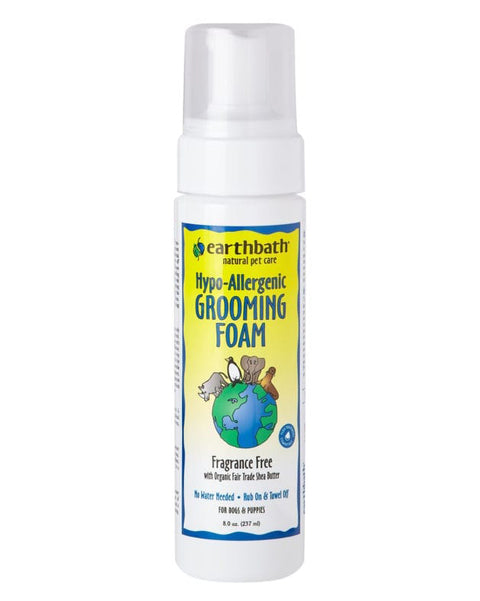 EarthBath Fragrance-Free Hypo-Allergenic Grooming Foam for Dogs 8oz