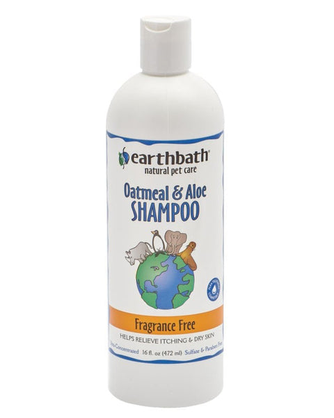 EarthBath Fragrance-Free Oatmeal & Aloe Shampoo for Dogs & Cats 16oz
