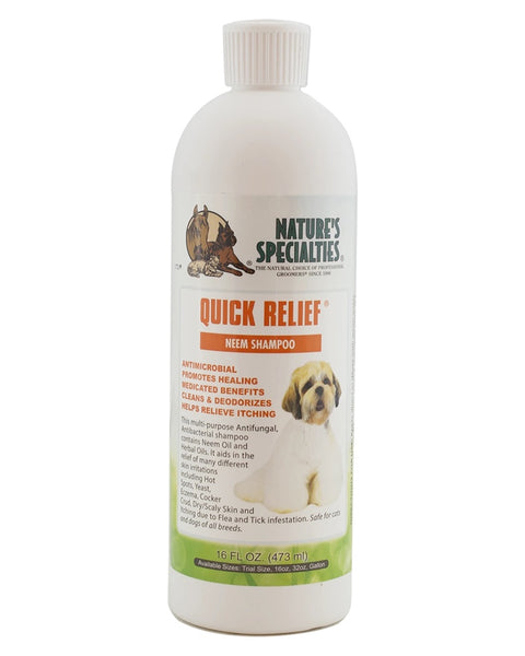 Nature's Specialties Quick Relief Neem Shampoo for Dogs & Cats 16oz