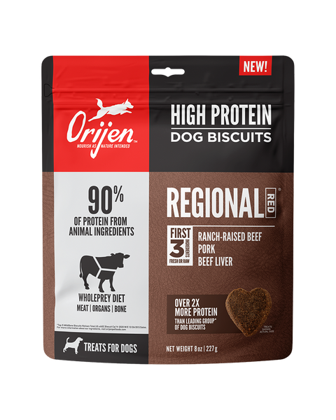 Orijen High Protein Dog Biscuits - Regional Red 8oz