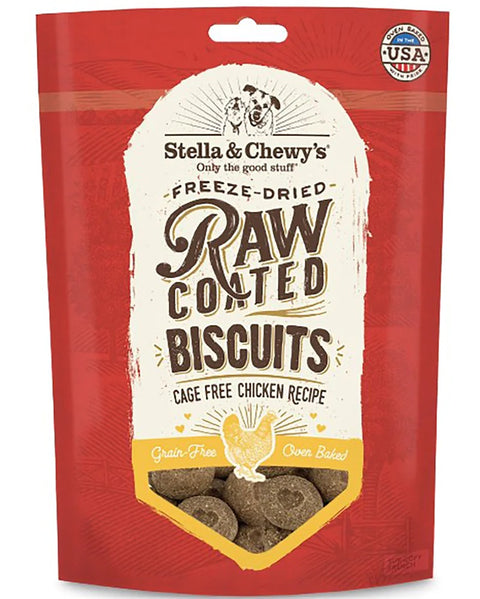 Stella & Chewy's Raw Coated Biscuit Dog Treats - Chicken 9oz