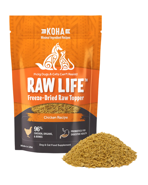 Koha Raw Life Freeze-Dried Raw Chicken Meal Topper for Dogs & Cats