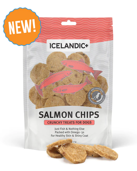 Icelandic+ Salmon Fish Chips Dog Treats 2.5oz