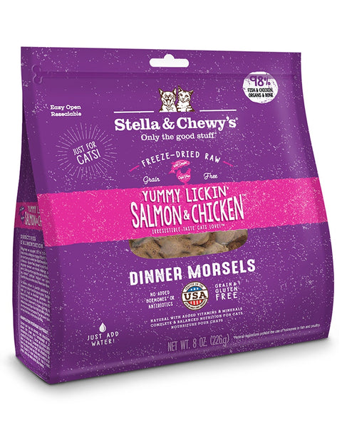 Stella & Chewy's Freeze-Dried Raw Salmon & Chicken Dinner Morsels for Cats 18oz