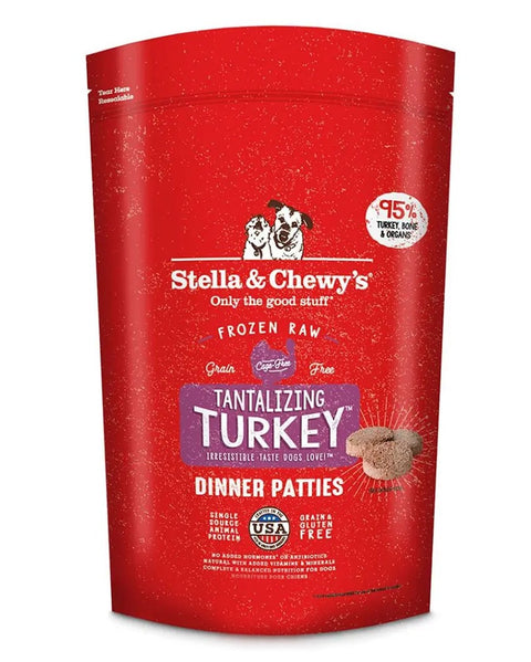 Stella & Chewy's Frozen Turkey Dinner Patties for Dogs 6lb
