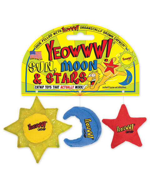 Yeowww! Sun, Moon & Star 3-Pack Catnip Cat Toys