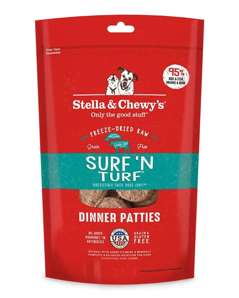Stella & Chewy’s Freeze-Dried Surf ‘N Turf Dinner Patties for Dogs 5.5oz