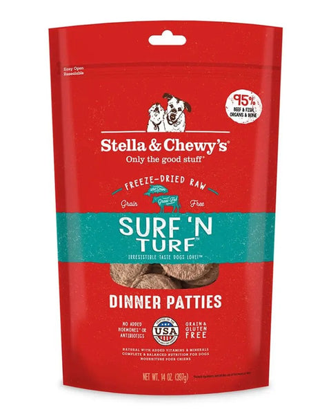 Stella & Chewy’s Freeze-Dried Surf ‘N Turf Dinner Patties for Dogs 14oz