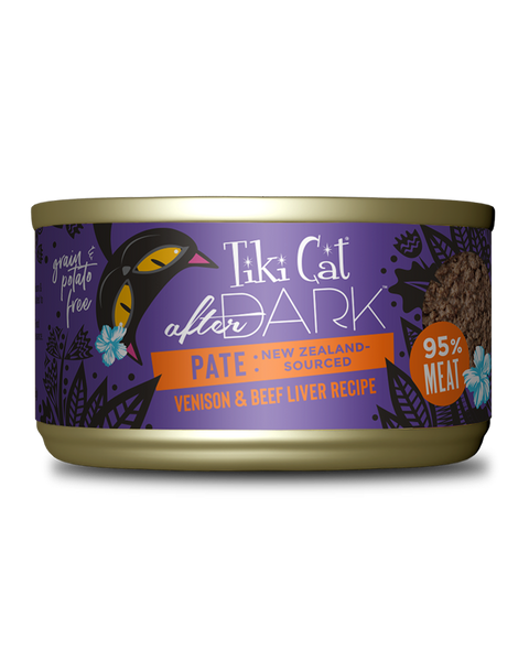 Tiki Cat After Dark Venison & Beef Liver Pate Wet Cat Food 3oz
