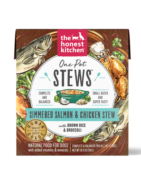 The Honest Kitchen One Pot Stew - Simmered Salmon & Chicken Wet Dog Food 10.5oz