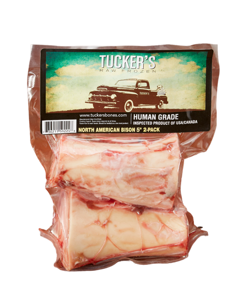 Tucker's Raw Frozen Bison Marrow Bones 5-inch 2-Pack