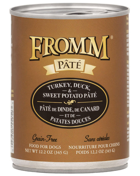 Fromm Turkey, Duck & Sweet Potato Pate Wet Dog Food 12 oz