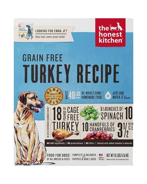 The Honest Kitchen Dehydrated Grain-Free Turkey Dog Food 10lb