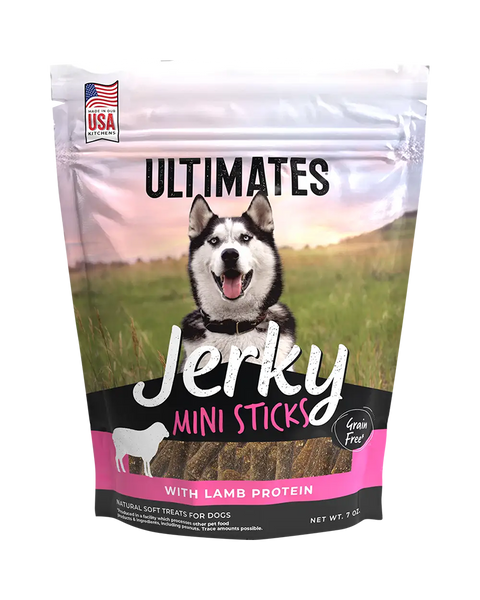 Ultimates Lamb Mini Sticks Jerky Treats for Dogs 7oz