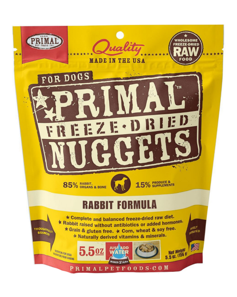Primal Canine Freeze-Dried Rabbit Nuggets 5.5oz