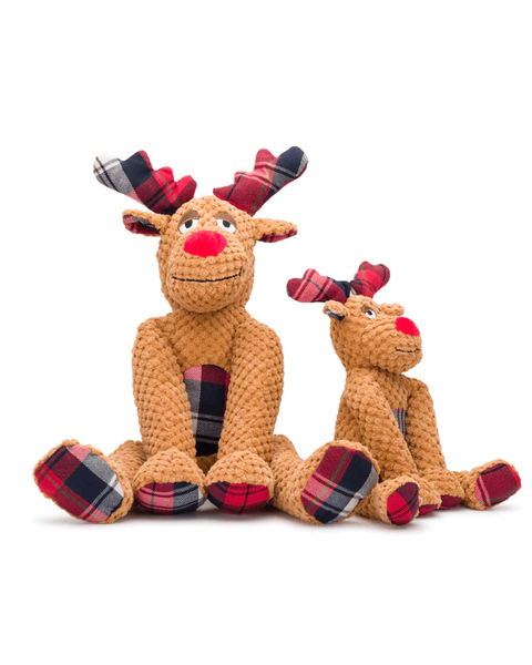 FabDog Floppy Holiday Reindeer Plush Dog Toy