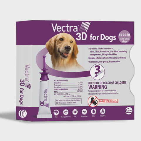 Vectra 3D Flea & Tick Spot-On for Dogs & Puppies (3-Pack)