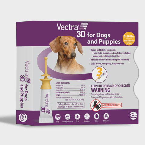 Vectra 3D Flea & Tick Spot-On for Dogs & Puppies (6-Pack)