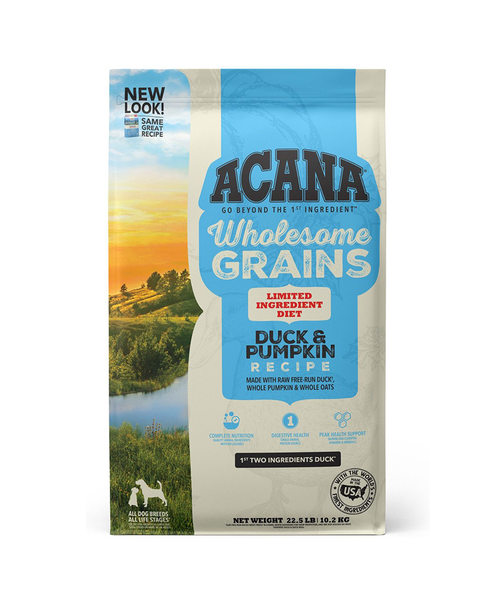 Acana Wholesome Grains Duck & Pumpkin Dry Dog Food 22.5lb