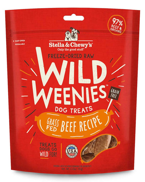 Stella & Chewy's Wild Weenies Dog Treats - Grass Fed Beef Recipe 3.25oz