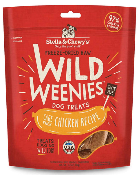Stella & Chewy's Wild Weenies Dog Treats - Chicken  3.25oz