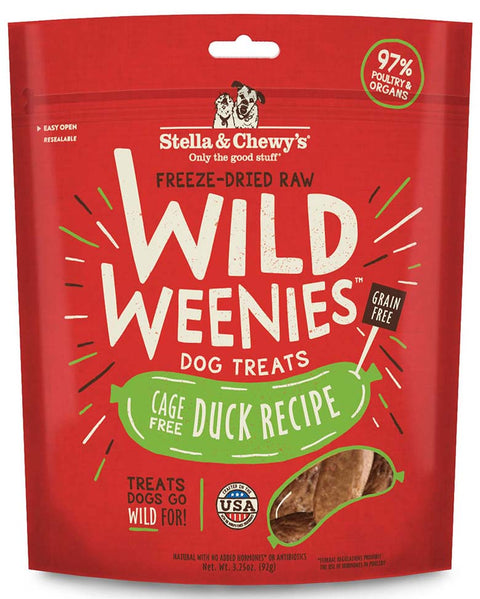 Stella & Chewy's Wild Weenies Dog Treats - Duck Recipe Dog 3.25oz