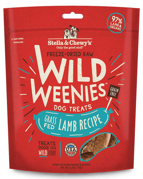Stella & Chewy's Wild Weenies Dog Treats - Grass Fed Lamb Recipe 3.25oz