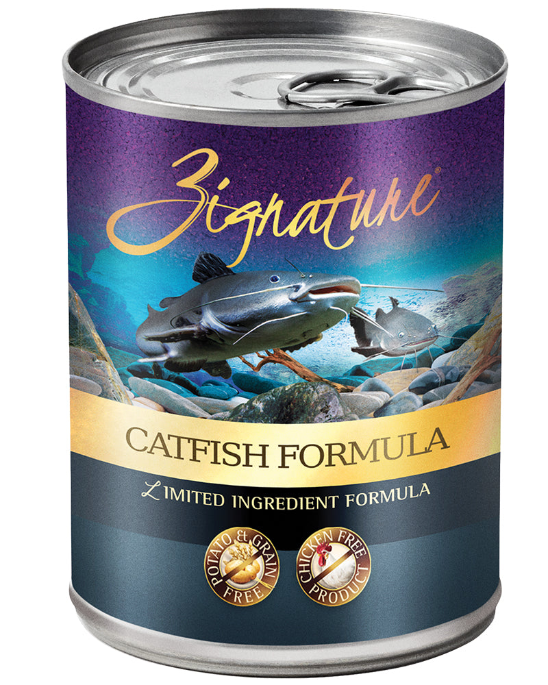 Zignature Catfish Wet Dog Food 13oz Brookside Barkery Bath