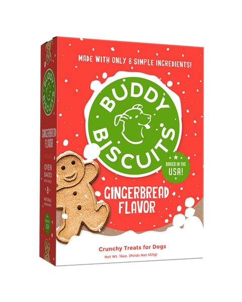 Buddy Biscuits Crunchy Gingerbread Biscuits Holiday Dog Treats